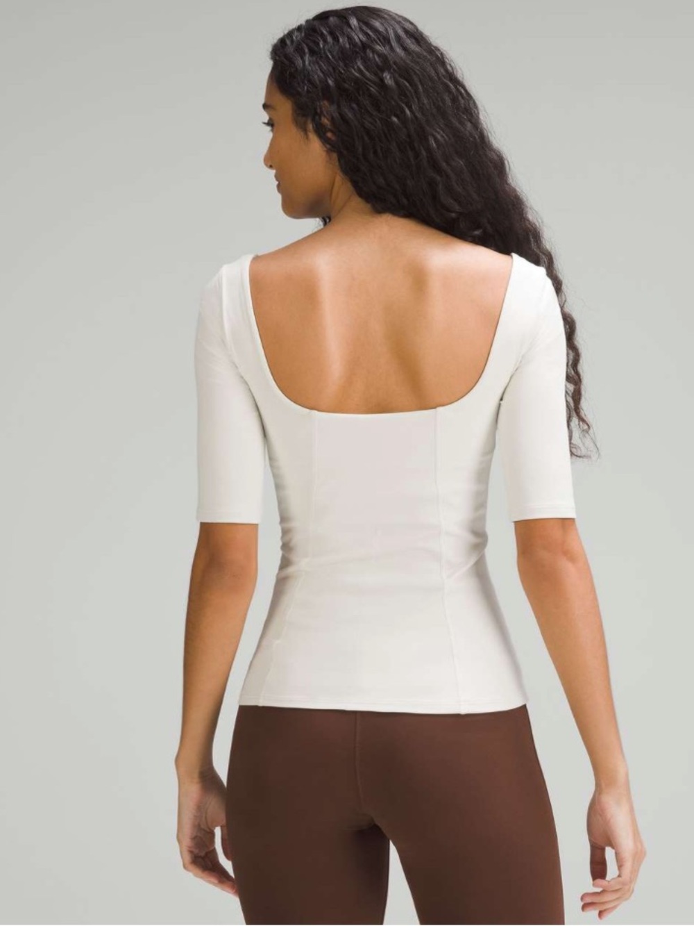 Lululemon Bone Half-Sleeve Close-to-Body Shelf T-Shirt Size 12 - Picture 3 of 15